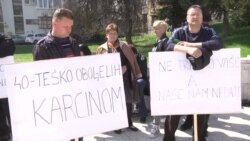 Radnici Borca na protestima u Sarajevu