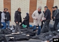 Imagini suprins pe 13 ianuarie 2026 la morga Kahrizak din Teheran, capitala Iranului.