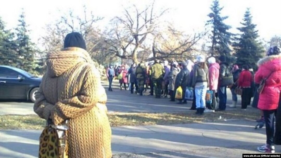 Продуктовий бунт у Макіївці (Фото газети «Слобідський край»)