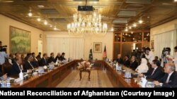 دیدار عبدالله عبدالله، رئیس شورای عالی مصالحه ملی افغانستان با مقام‌های پاکستانی در وزارت خارجه آن کشور