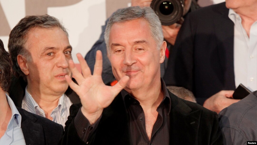 Slavlje Mila Đukanovića u izbornom štabu Demokratske partije socijalista, Podgorica, 15. april 2018.