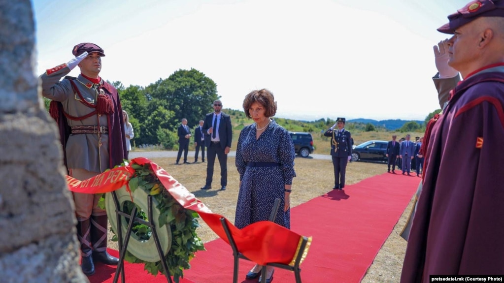 Претседателката Гордана Сиљановска-Давкова, во Крушево по повод одбележување на Илинден