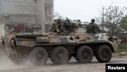 Trupe ruse la Popasna, regiunea Luhansk, 26 mai 2022
