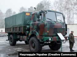 A 2016 file image of an MAZ-5316 in service with the Ukrainian military