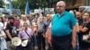 Serbia - Vojislav Seselj leader of Serbian Radical Party arrives at the protest against festival of Kosovo culture Miredita good day in Belgrade. 30. May 2018.