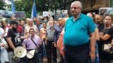 Serbia - Vojislav Seselj leader of Serbian Radical Party arrives at the protest against festival of Kosovo culture Miredita good day in Belgrade. 30. May 2018.