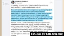 Депутат Волинець ініціював два судові позови проти НКРЕКП: він аргументував свої дії так