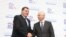Predsjednik SNSD-a Milorad Dodik i Boris Gryzlov, predsjednik Vrhovnog savjeta Ujedinjene Rusije nakon potpisivanja sporazuma o stranačkoj saradnji, septembar 2011.