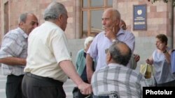 Armenia -- Pensioners in Yerevan.