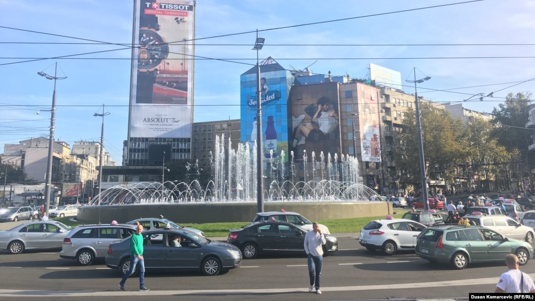 Protest taksista, Slavija, Beograd