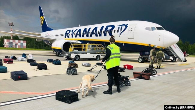 Самолет авиакомпании Ryanair в Минске