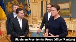 Հոլիվուդի աստղ Թոմ Քրուզը Ուկրաինայի նախագահ Վլադիմիր Զելենսկու նստավայրում, Կիև, 30-ը սեպտեմբերի, 2019թ. 