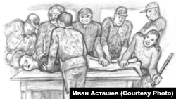 Российская тюрьма. Иллюстрация: Станислав Таничев
