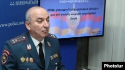 Armenia - Armen Ghukasian, the chief of the police staff, at a news conference in Yerevan, January 30, 2019.