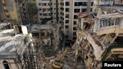 ویرانه‌های به جا مانده از حمله اسرائیل به بیروت