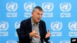 Comisarul general al UNRWA, Philippe Lazzarini, la deschiderea Forumului Global pentru Refugiați, la Geneva, Elveția, 13 decembrie 2023. 