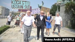 Protest za vraćanje penzija u Beogradu
