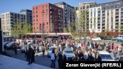 Protest podrške studentima, Beograd, Palata pravde, 8. april 2026.