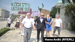 Protest penzionera u Beogradu, avgust 2018.