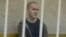 Ulad Kazakevich at his trial in Minsk. 