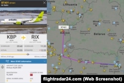 Рэйс AirBaltic у абыход Беларусі раніцай 7 чэрвеня.