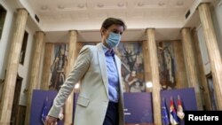Ana Brnabić, premijerka i članica Kriznog štaba za borbu protiv korona virusa, jul 2020. 