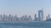 Palm Jumeirah аралынан Dubai Marina ауданына қарағандағы көрініс.