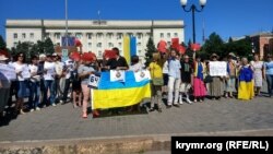 Акция в поддержку Олега Сенцова в Херсоне. 2 июня 2018 года