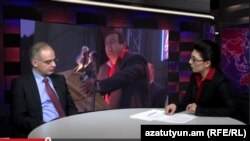 Levon Zurabian, head of the opposition Armenian National Congress party's parliamentary faction, in Azatutyun TV's studio, Yerevan, 25 Feb 2015