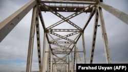 The Afghanistan-Uzbekistan Friendship Bridge in Hairatan, from where a rail link will be built to the Afghan city of Mazar-e Sharif