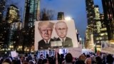 Протесты в Нью-Йорке накануне инаугурации Дональда Трампа