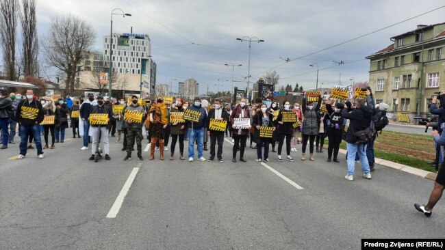 Protest građana zbog nenabavke vakcina, Sarajevo