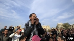 محتجون في ميدان التحرير بالقاهرة