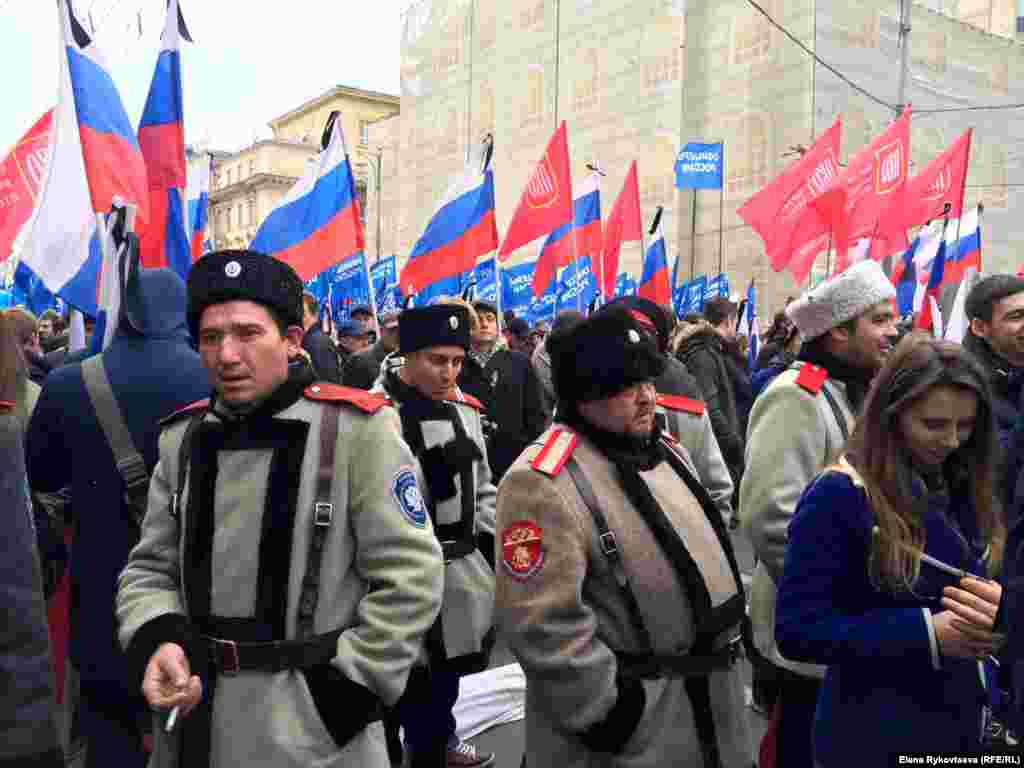 Казаки &ndash; постійні гості прокремлівських масових заходів