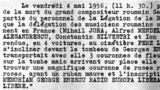 Extras dintr-un document din Arhiva Europei Libere referitor la George Enescu