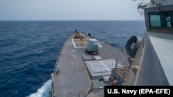 A U.S. Navy ship was sent to assist the Iranian sailors in the Gulf of Oman after a distress call was received. (file photo)