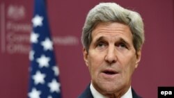 U.K. -- US Secretary of State John Kerry during a press conference in London, Britain, 22 January 2015.