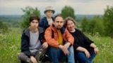 Russia--Komi Republic--Syktyvkar--journalist Elena Solovyova with her family, 2021