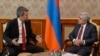 Armenia - President Serzh Sarkisian (R) meets with Turkish-Armenian parliamentarian Garo Paylan in Yerevan, 22Sep2017.