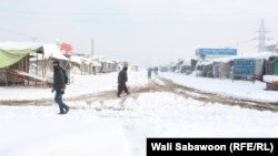 برف باری و سرمای شدید در کابل 