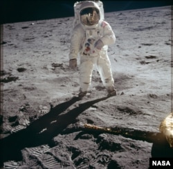 Базз Олдрин на Луне. Июль 1969 года
