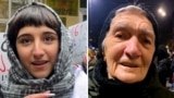 Georgia - Tbilisi - a student and a retired teacher joined protests over plans to delay Georgia's EU accession talks - screen grab