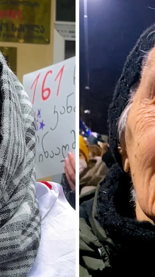 Georgian Students, Seniors Show Solidarity At Pro-European Protests