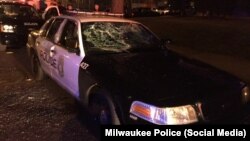 Кагылышуу учурунда жабыркаган полициянын унаасы