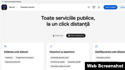 Captură a versiunii de desktop a aplicației EVO, prin care antreprenorii pot solicita și obține acte permisive.