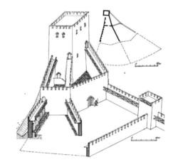 Варіант графічної реконструкції верхньої частини Тягинської фортеці