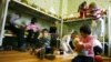 Children play in their bedroom at an orphanage in the southern Russian city of Rostov-na-Donu.