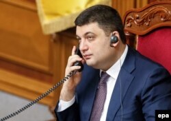 Volodimir Hroisman în parlament astăzi, 29 martie, 2016.