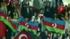 Azerbaijani football fans at the Turkey-Armenia World Cup qualifying match in Bursa in October 2009