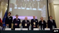 Участники Конгресса судей Польши. Глава Верховного суда Малгожата Герсдорф вторая справа
